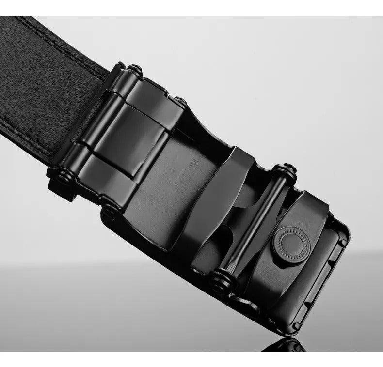 Heren Leren Riem met Metalen Automatische Gesp